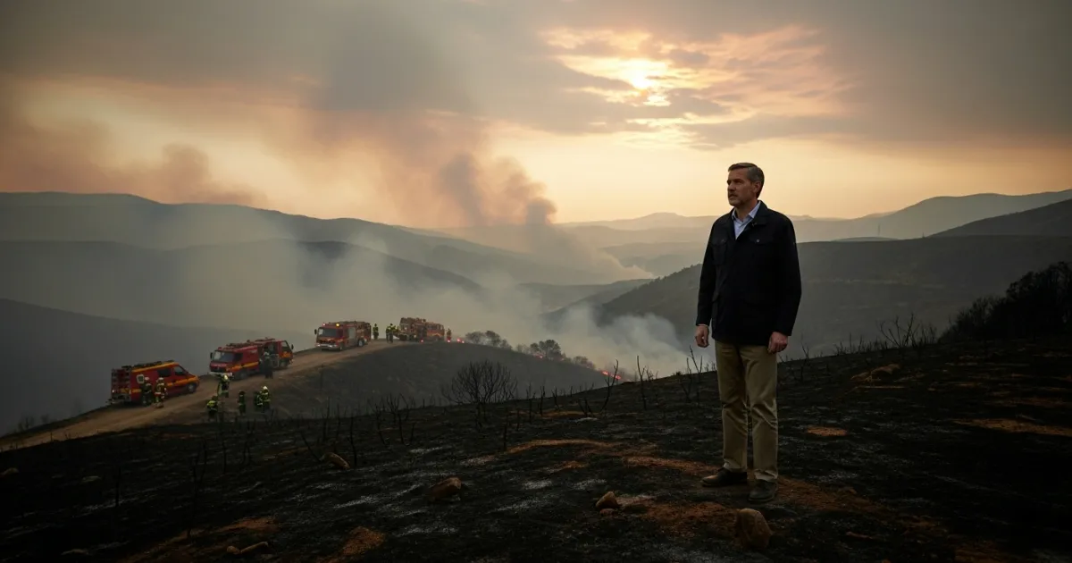 Prime Minister Pedro Sánchez Visits Los Gallardos Following Wildfire Outbreak