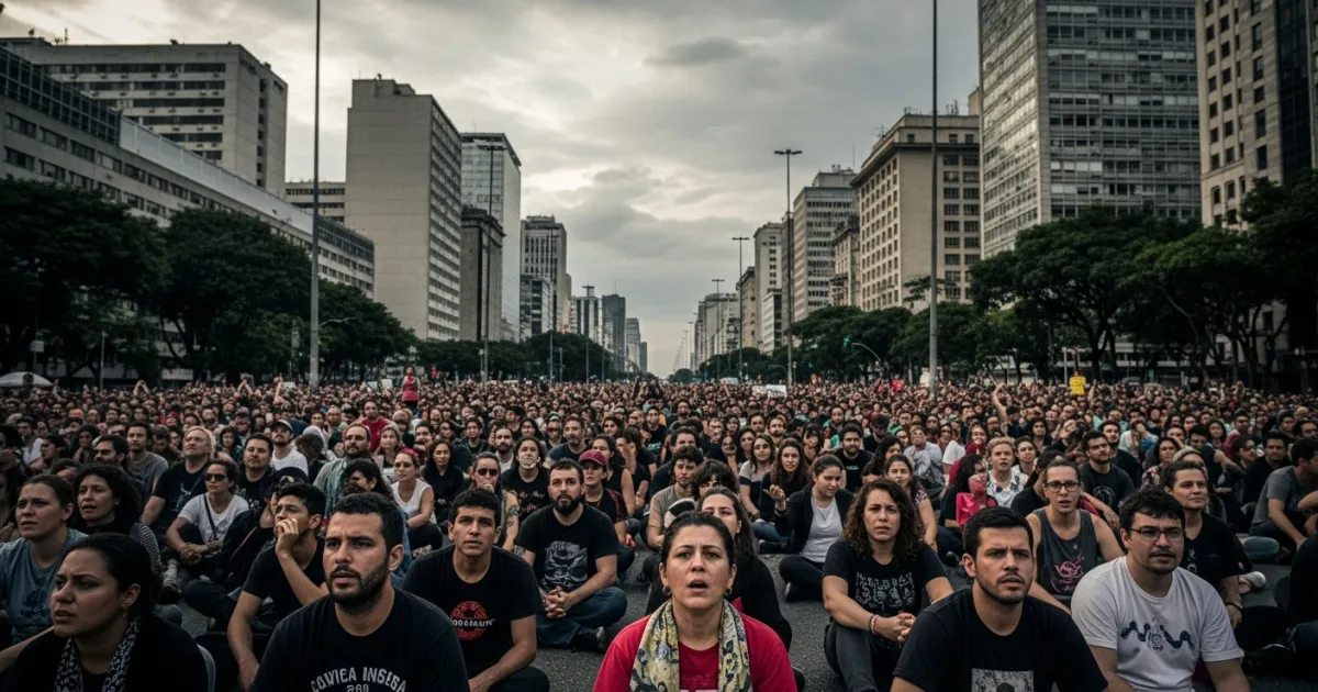 Activists Gather on Avenida Paulista to Protest Live Animal Exports in Brazil
