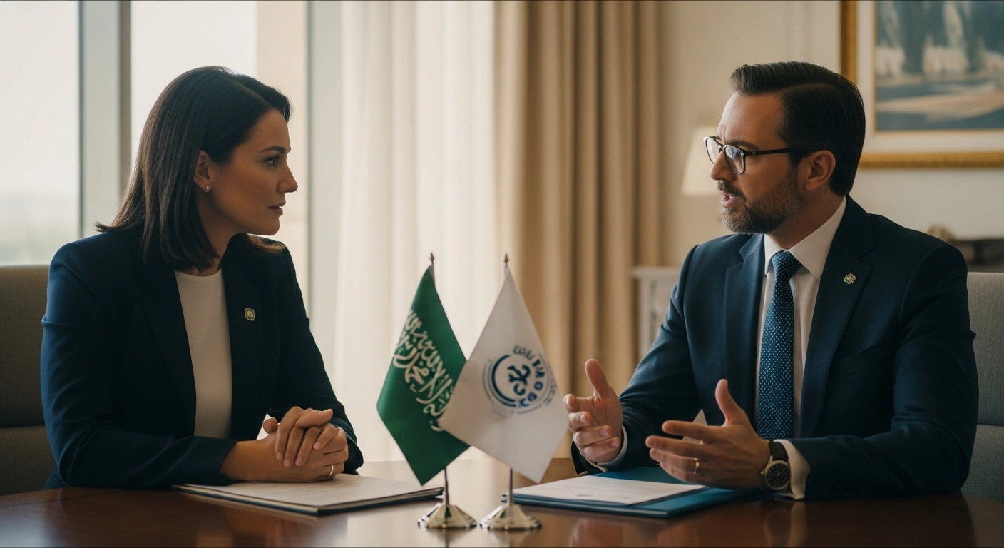 Saudi Deputy Foreign Minister Waleed El-Khereiji meets with UK Special Envoy for Sudan Miles Armitage in Riyadh to discuss humanitarian aid and ceasefire efforts.