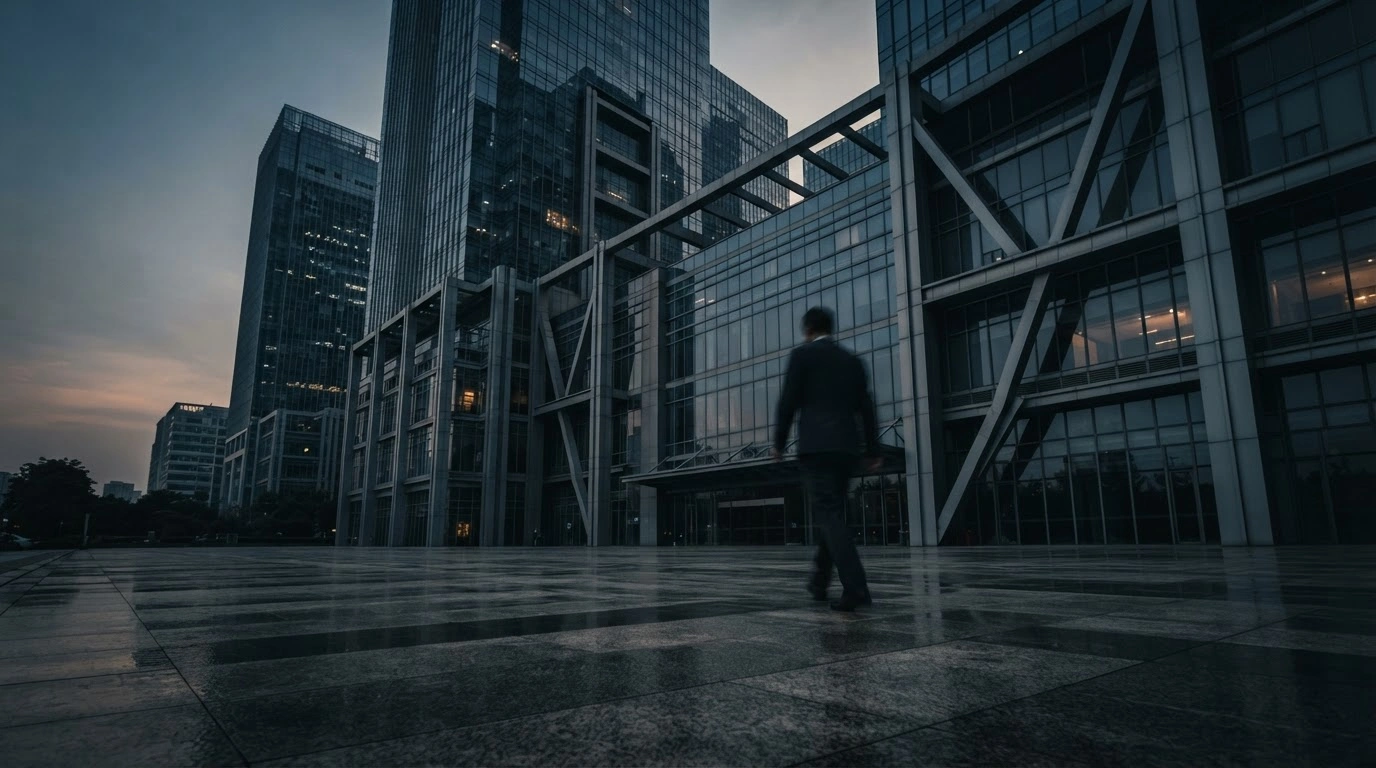 The modern municipal government building in Shenzhen serves as the backdrop for an investigation into Mayor Qin Weizhong by China's anti-corruption commission.