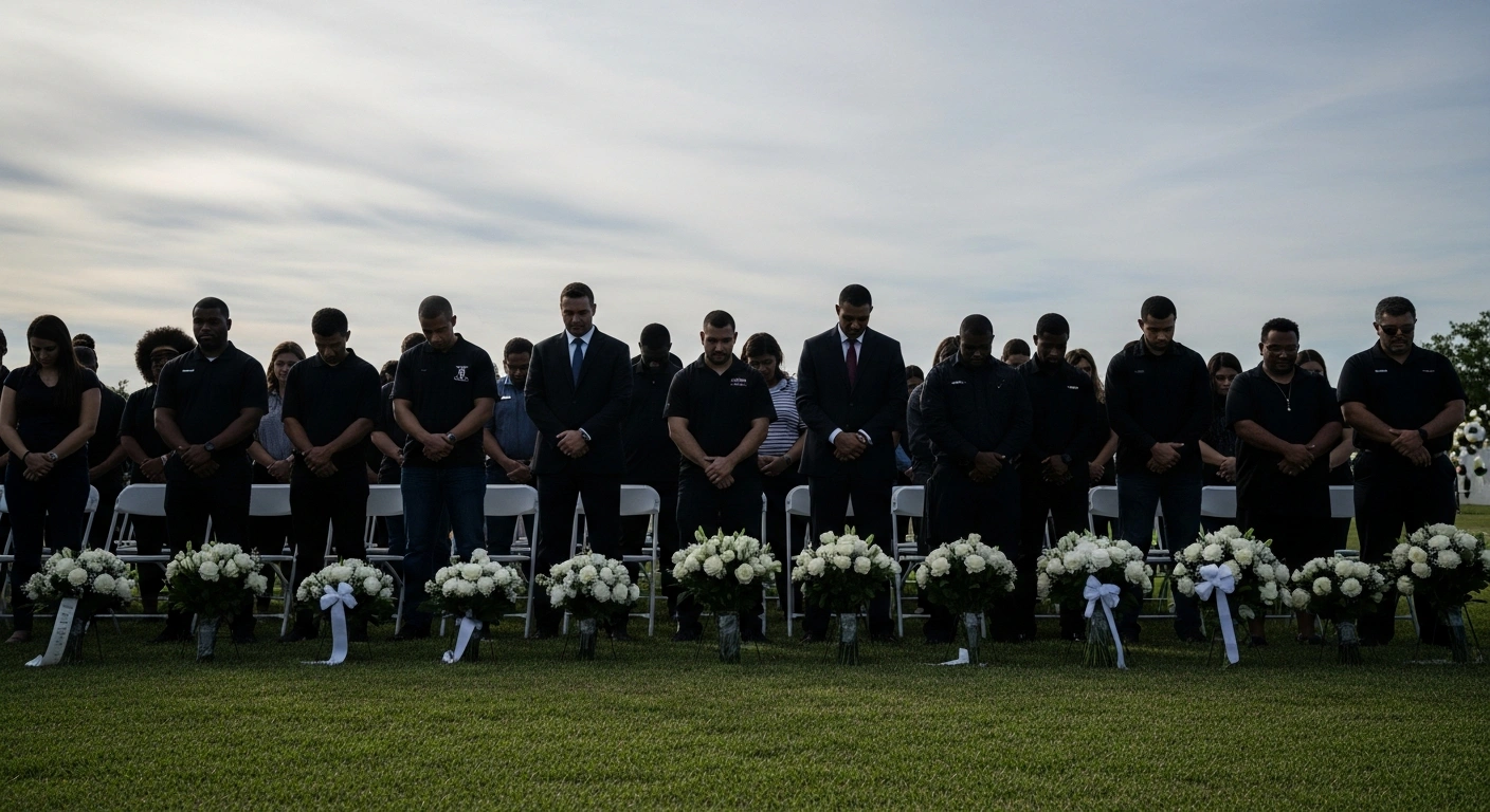 A community of mourners gathers for a somber funeral service in Shreveport to honor the lives of eight children killed in a tragic mass shooting.