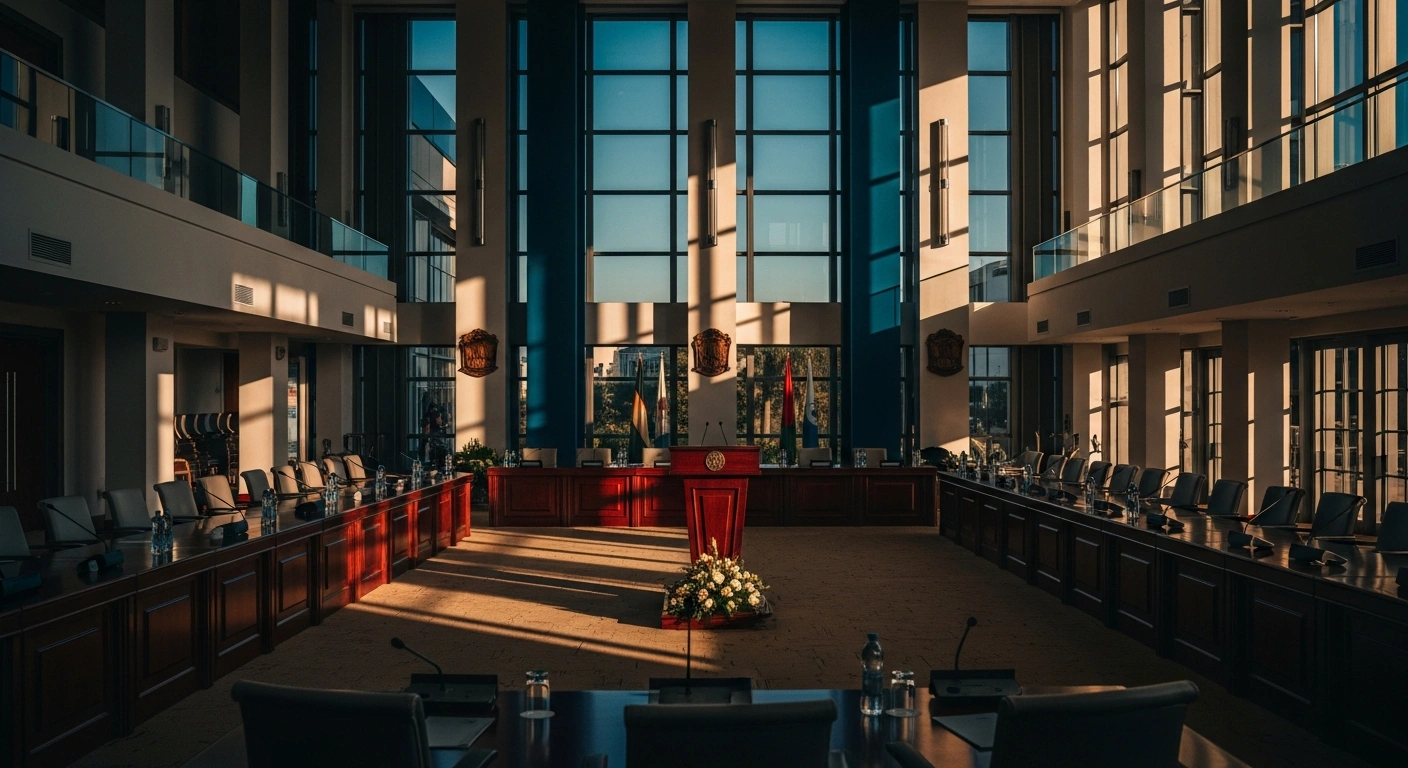 Senior officials gather in a modern conference hall in Durban to prepare for the upcoming 46th SADC Summit where President Cyril Ramaphosa will assume the role of Chairperson.