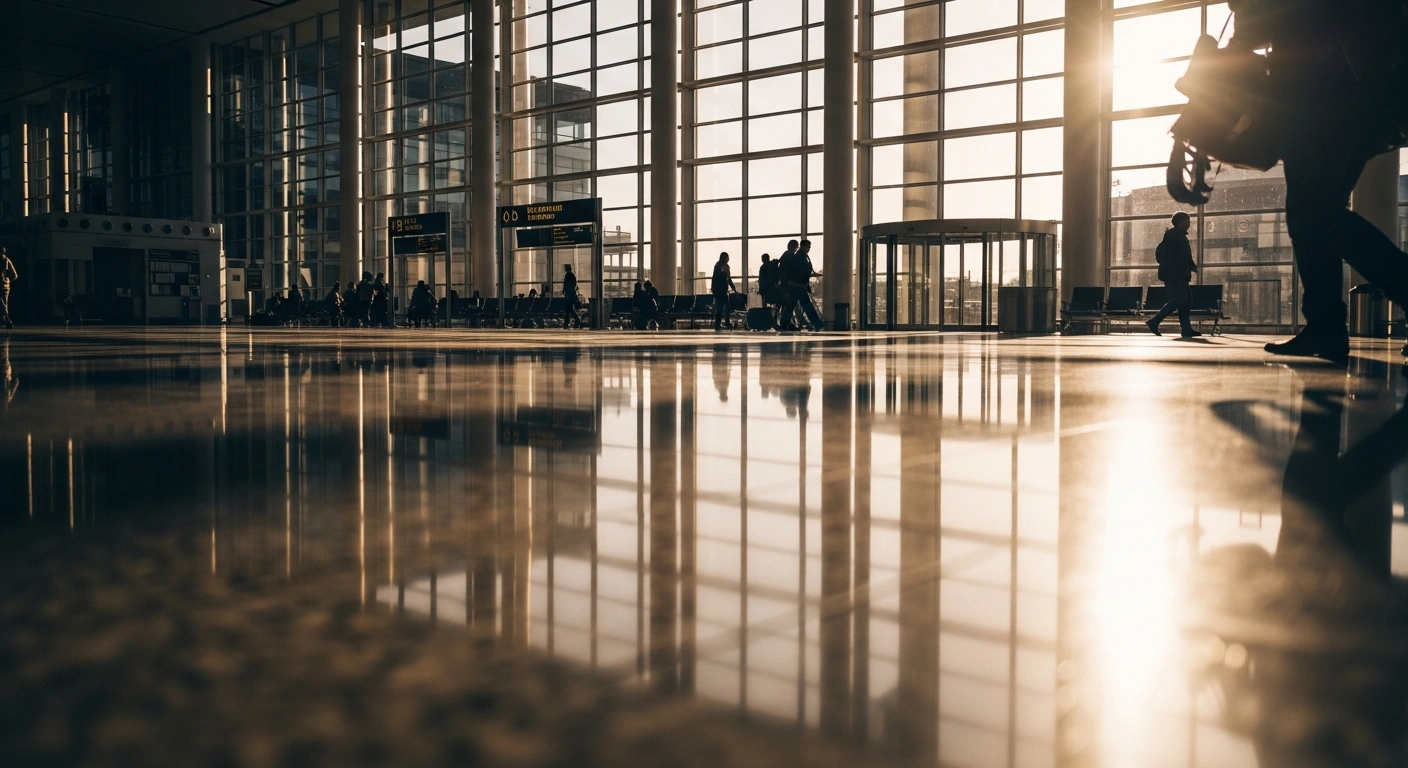 A modern international airport terminal interior represents the official clarification from the South African Department of Home Affairs regarding travel documentation.