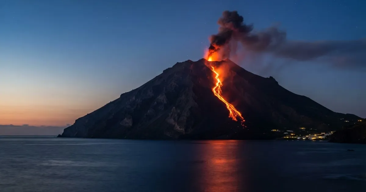 Stromboli Volcano Experiences Lava Overflow Following Increased Activity