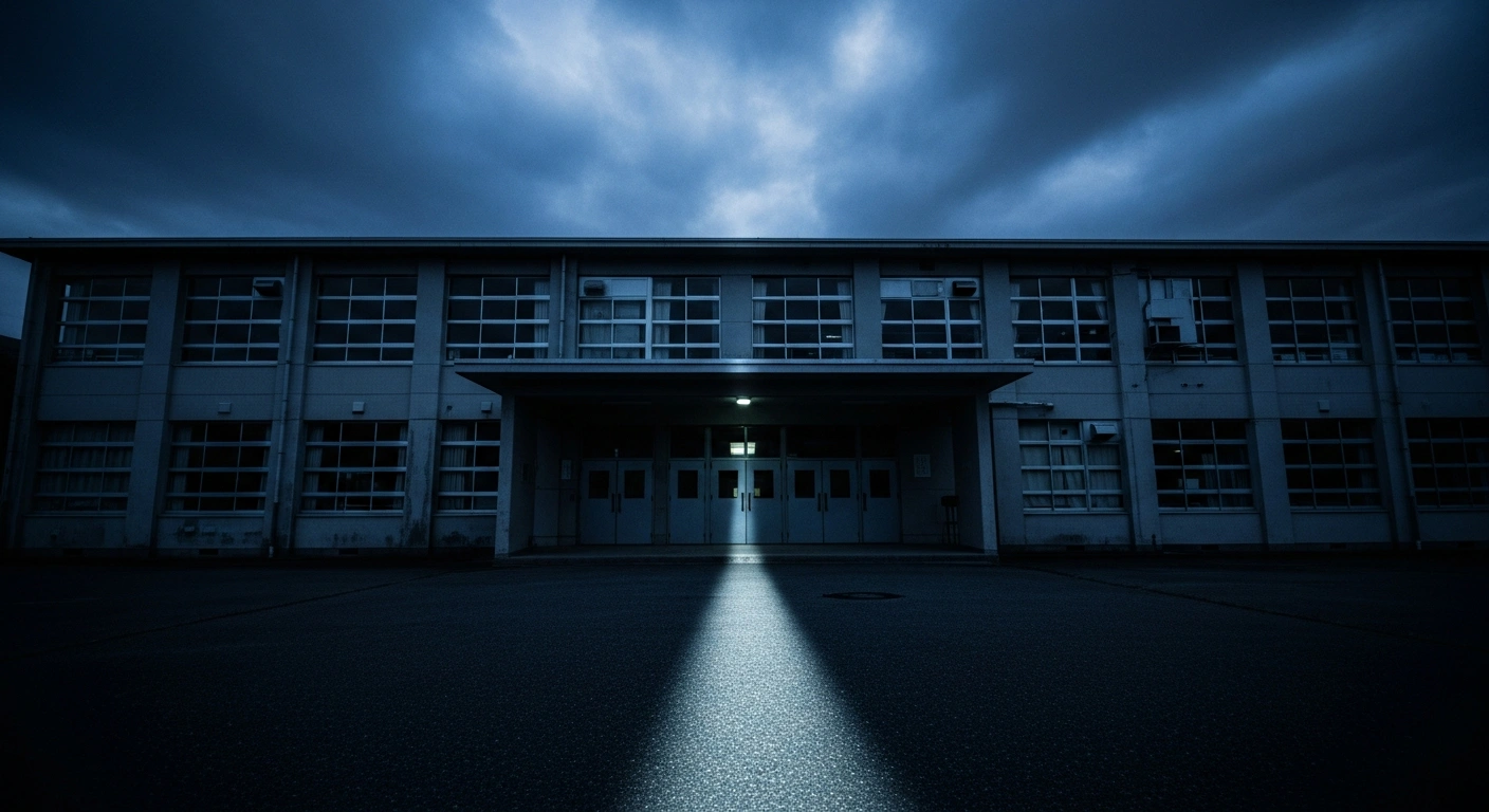 A somber, low-angle view of a French school building representing the legal action taken by the SUD Education union against the Ministry of Education regarding systemic violence.