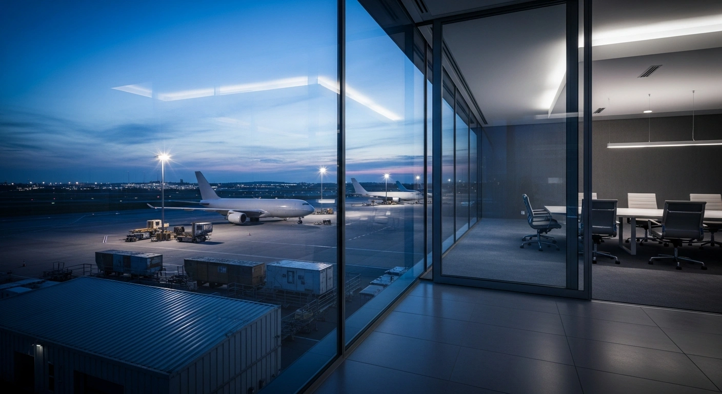 A modern logistics facility and cargo aircraft represent the strategic acquisition of B&H Worldwide Ltd by Sun European Partners.