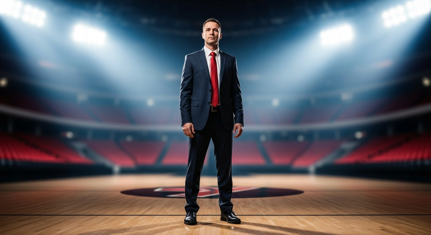 Tiago Splitter stands on the Chicago Bulls basketball court as the newly appointed head coach of the franchise.