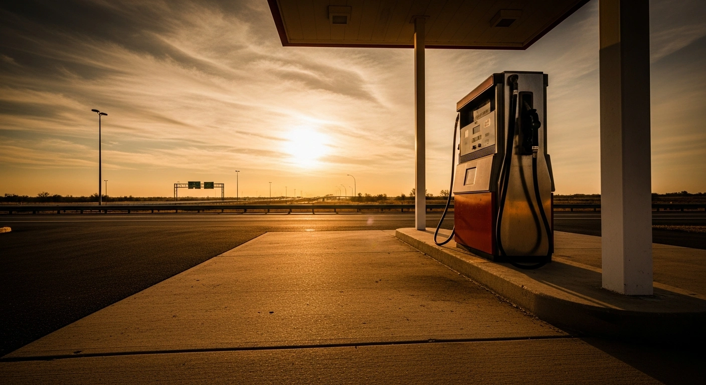 A close-up view of a gasoline pump at a service station representing the proposed suspension of the federal gas tax in the United States.