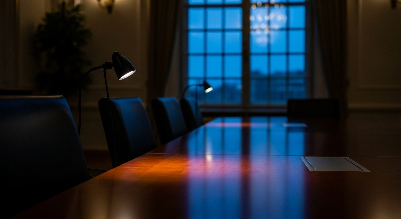Italian government officials discuss diplomatic relations in a formal boardroom following public criticism from Donald Trump regarding Prime Minister Giorgia Meloni.