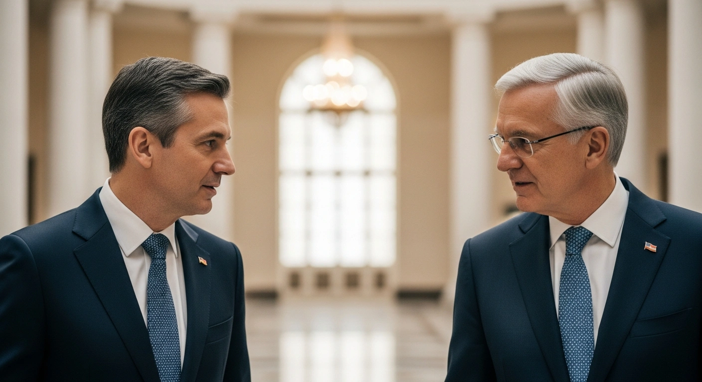 U.S. President Donald Trump and Ukrainian President Volodymyr Zelensky engage in bilateral discussions regarding defense agreements at a NATO summit.