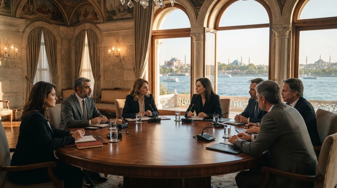 Foreign ministers from seven nations gather at a high-level diplomatic summit in Turkey to discuss regional security and maritime stability.