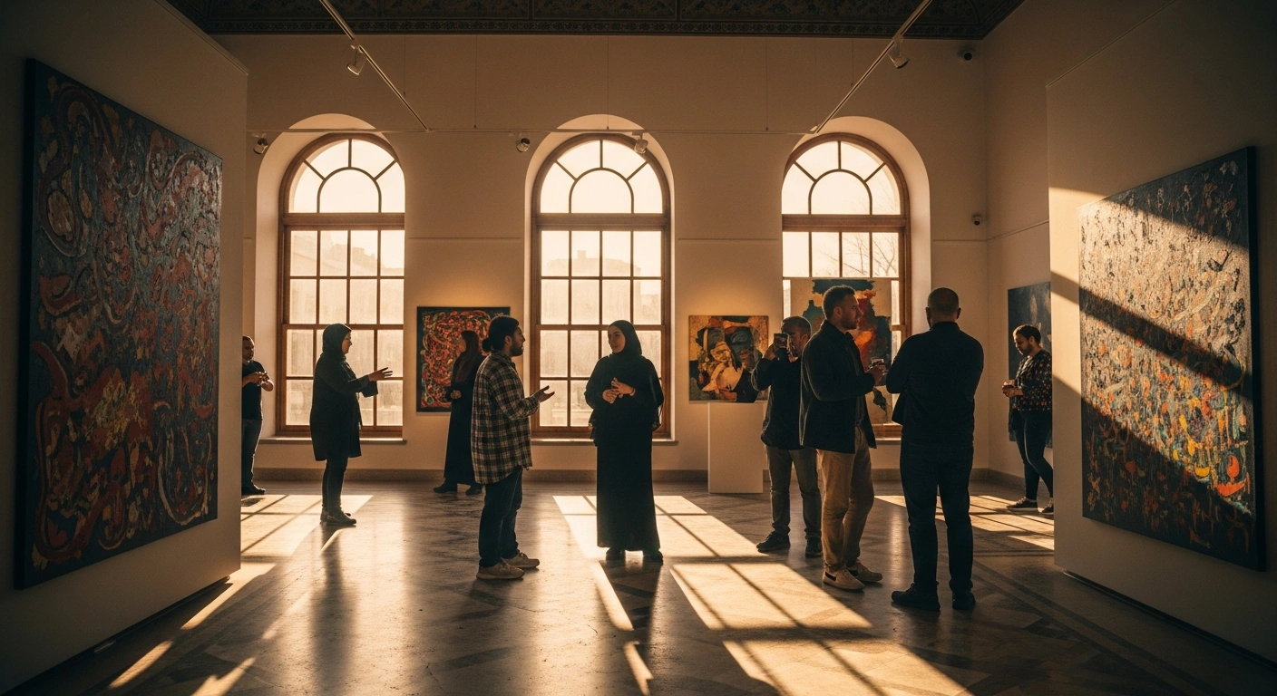 Artists and cultural figures gather at the 8th Turkish-Arab Art Forum in Istanbul to discuss collaborative art and cultural exchange.
