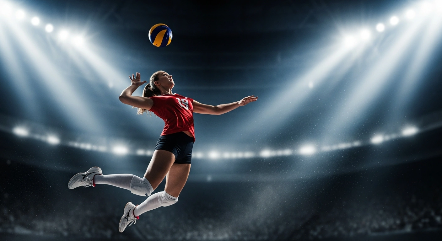 A Turkish women's national volleyball player spikes the ball during a high-stakes match in the 2026 FIVB Volleyball Nations League.