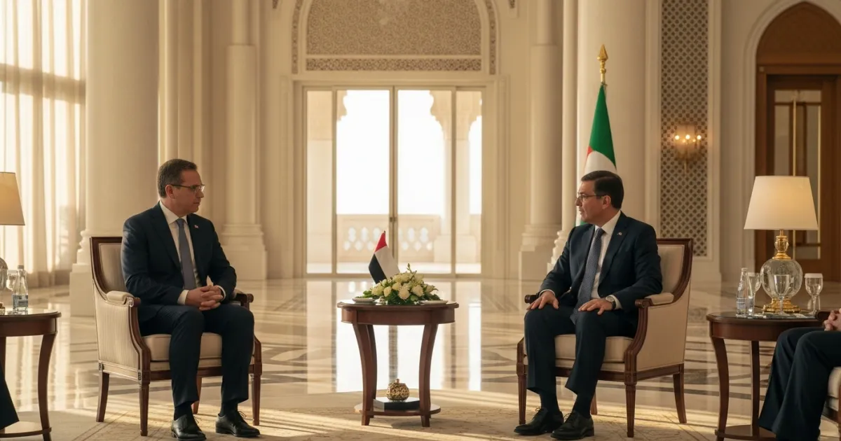 UAE President Sheikh Mohamed bin Zayed Meets with Syrian Foreign Minister