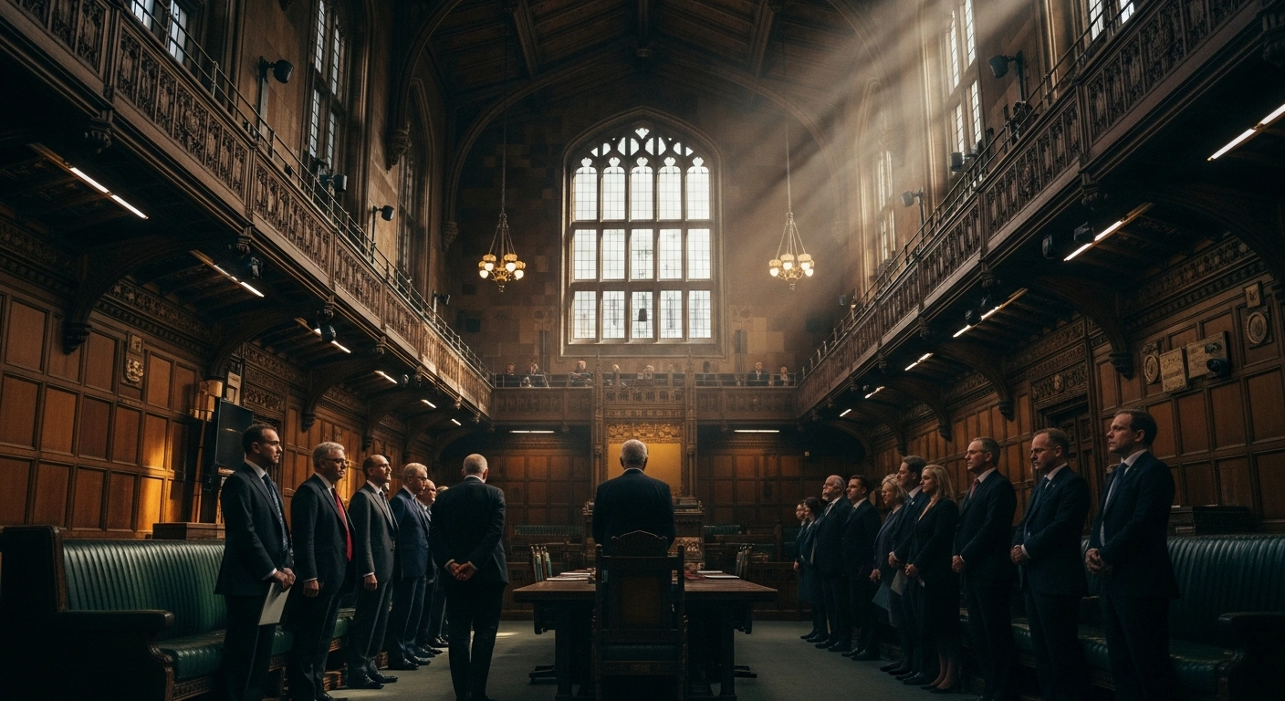 Members of the United Kingdom Parliament stand in the House of Commons to formally present new legislative bills.