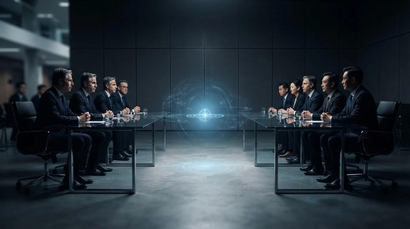 Representatives from the United States and China prepare for intergovernmental talks regarding the safety and risks of artificial intelligence technology.