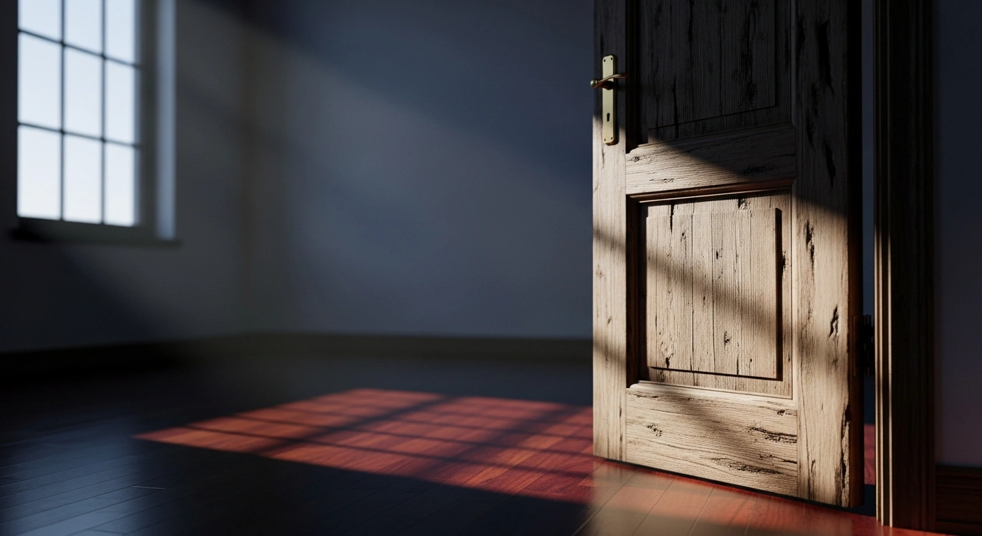 A symbolic representation of an office door representing the lack of active negotiations regarding U.S. economic sanctions against Cuba.
