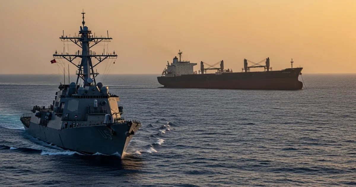U.S. Navy Intercepts and Disables Cargo Vessel in Gulf of Oman