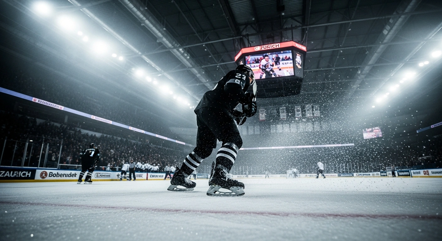 A United States men's ice hockey player celebrates a shootout victory against Germany during the 2026 IIHF Ice Hockey World Championship in Zurich.