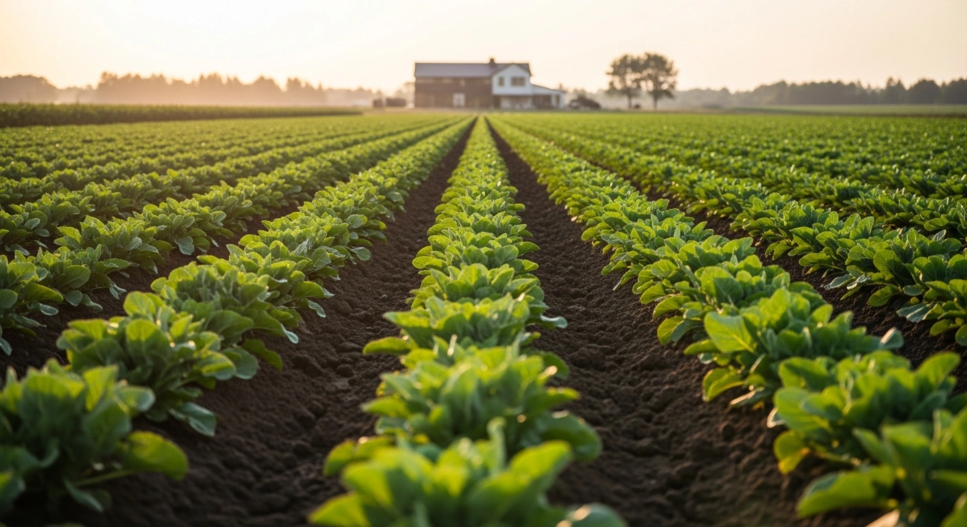 A sunlit field of specialty crops represents the USDA Farm Service Agency reopening the 2025 acreage reporting period for federal assistance.