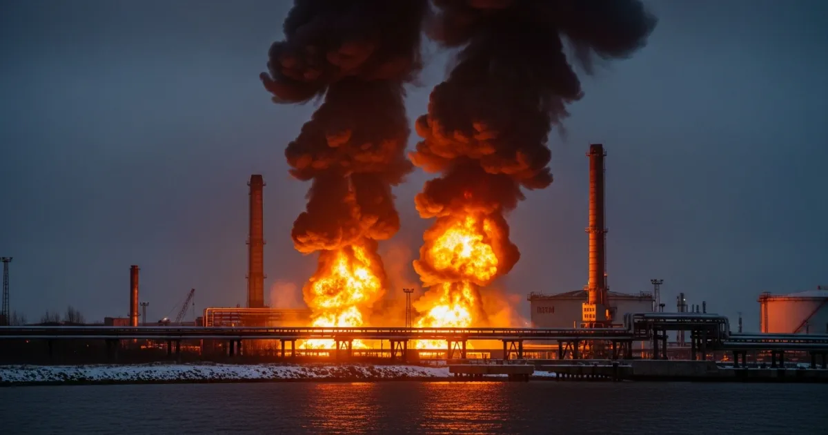 Fire Erupts at Ust-Luga Terminal Following Reported Drone Strike