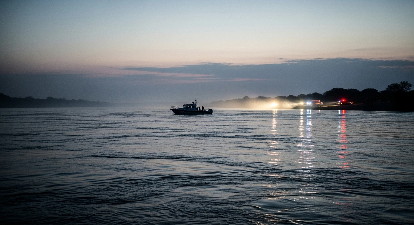 Emergency recovery teams search the Vaal River in South Africa following a tragic boat capsizing incident that resulted in five fatalities.