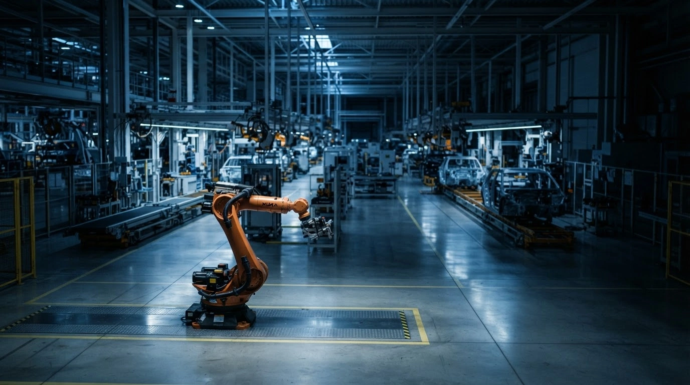 A quiet and modern Volkswagen manufacturing facility in Germany represents the company's ongoing workforce restructuring and strategic revival plan.