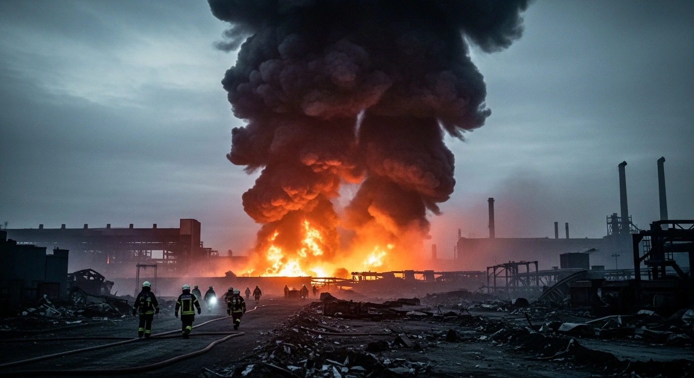 Emergency responders conduct a search and rescue operation at a Washington state manufacturing plant following a catastrophic chemical tank explosion.