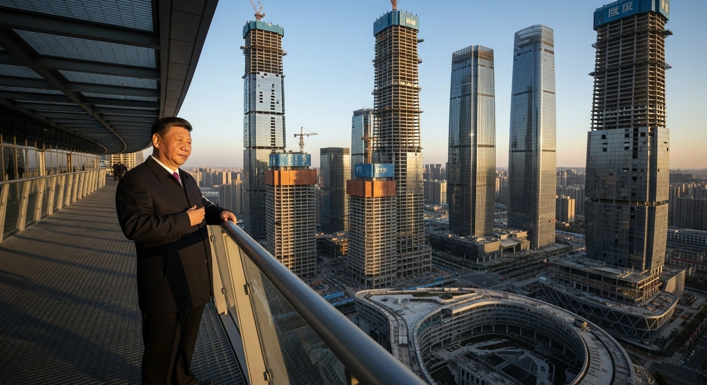 Chinese President Xi Jinping inspects the ongoing urban construction and development of the Xiong'an New Area in Hebei Province.