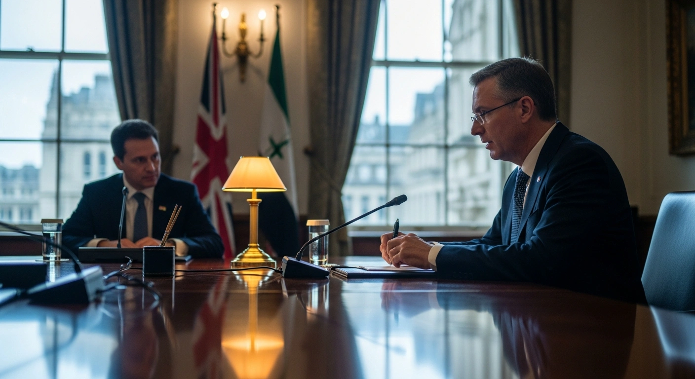 British Foreign Secretary Yvette Cooper addresses the recent Iranian attacks on Saudi Arabia during a formal diplomatic briefing.