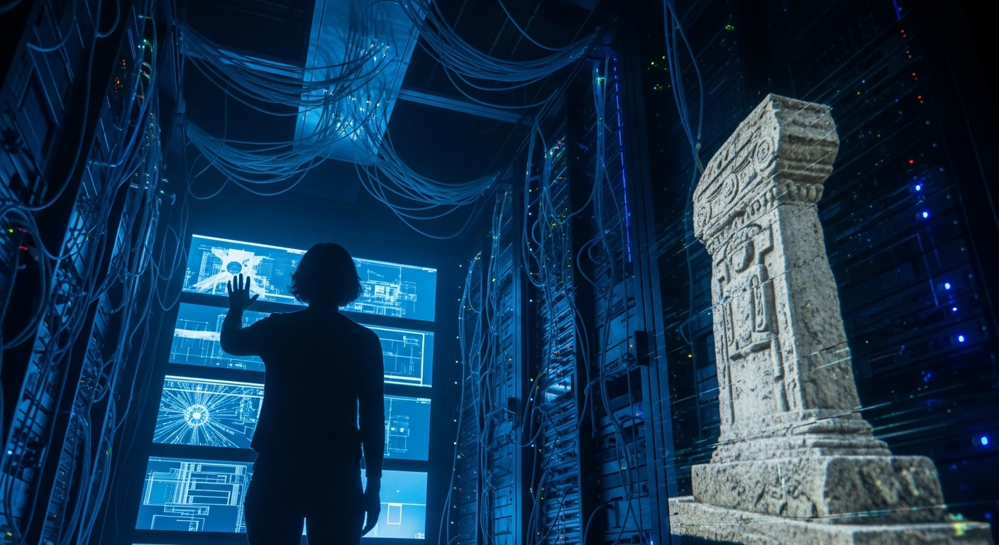 A digital representation of authorities in Zhejiang, China, investigating the spread of fabricated historical narratives generated by artificial intelligence tools.