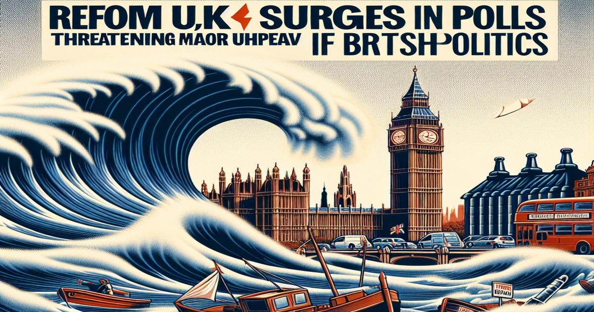 Main image to the post Reform UK Surges in Polls, Threatening Major Upheaval in British Politics