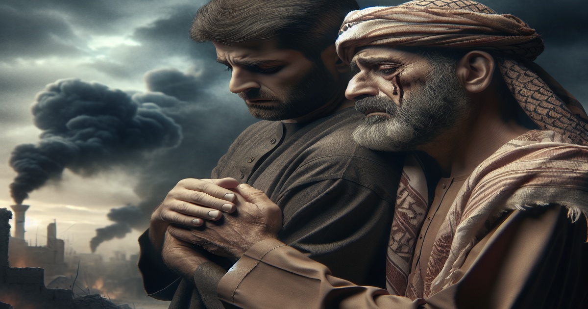 Main image to the post Palestinian Fathers Mourning Loss Amid Escalating Conflicts Between Israel and Iran