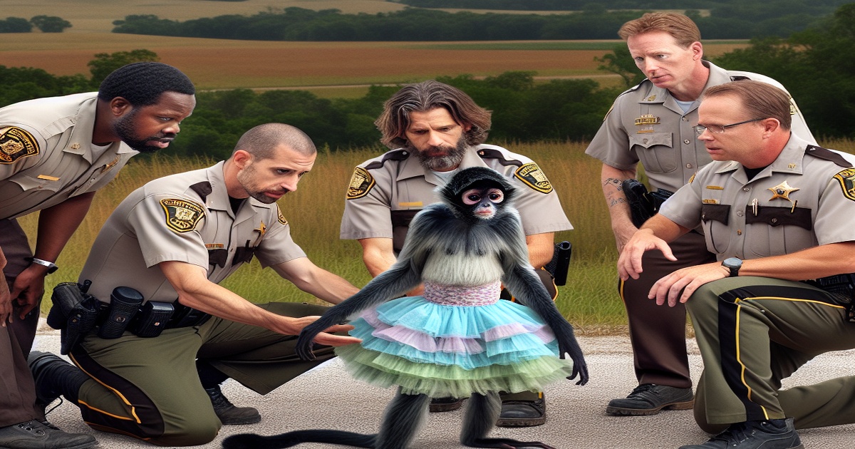 Main image to the post Deputies Rescue Spider Monkey Dressed in a Tutu in Missouri