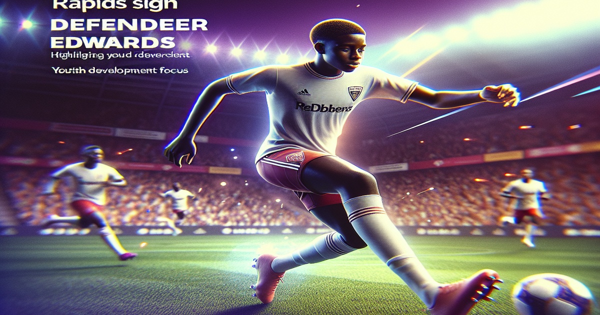 Main image to the post Rapids Sign Defender Edwards, Highlighting Youth Development Focus