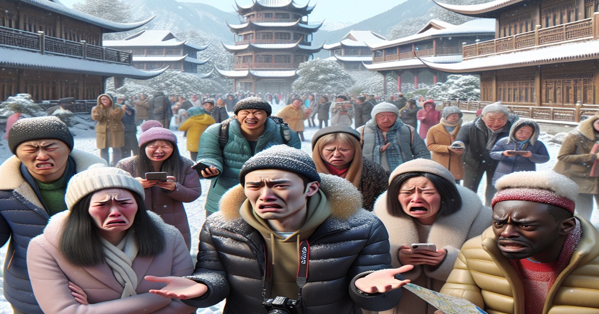 Main image to the post Chengdu Scenic Area's Faux Snow Attraction Sparks Tourist Outrage