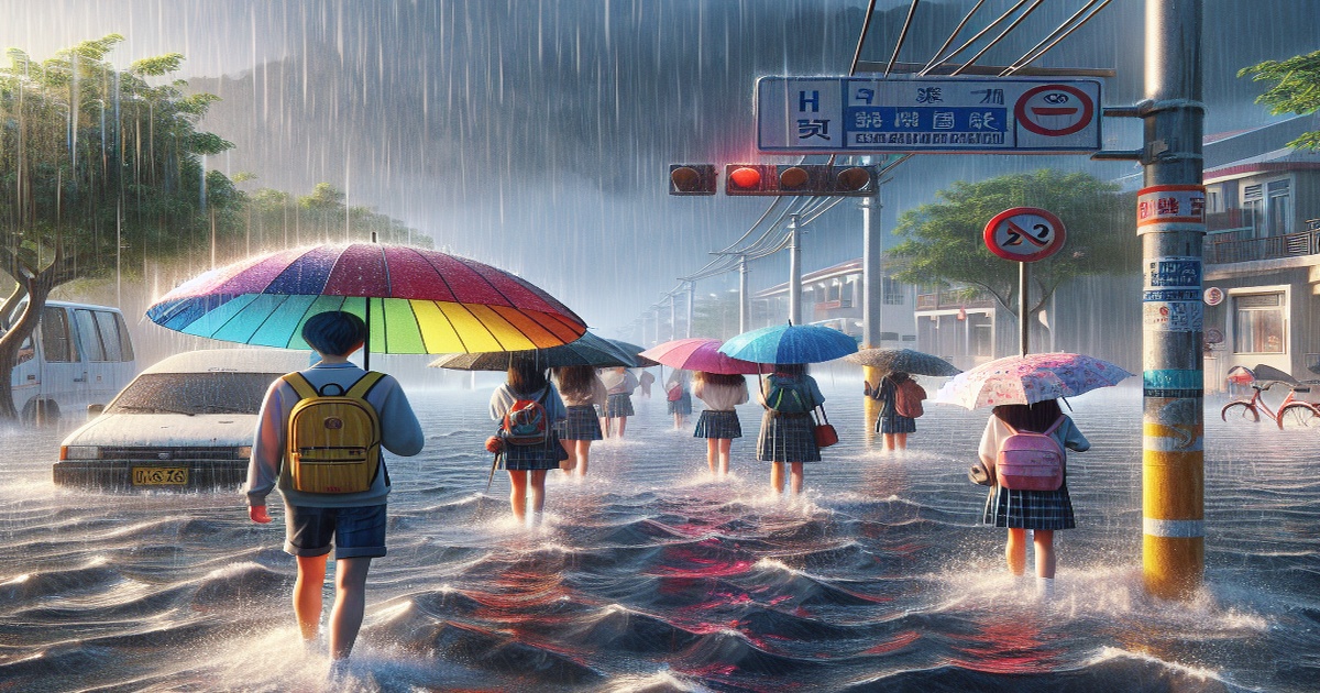 Main image to the post Heavy Rainfall Disrupts Life in Hainan, Classes Suspended and Roads Waterlogged
