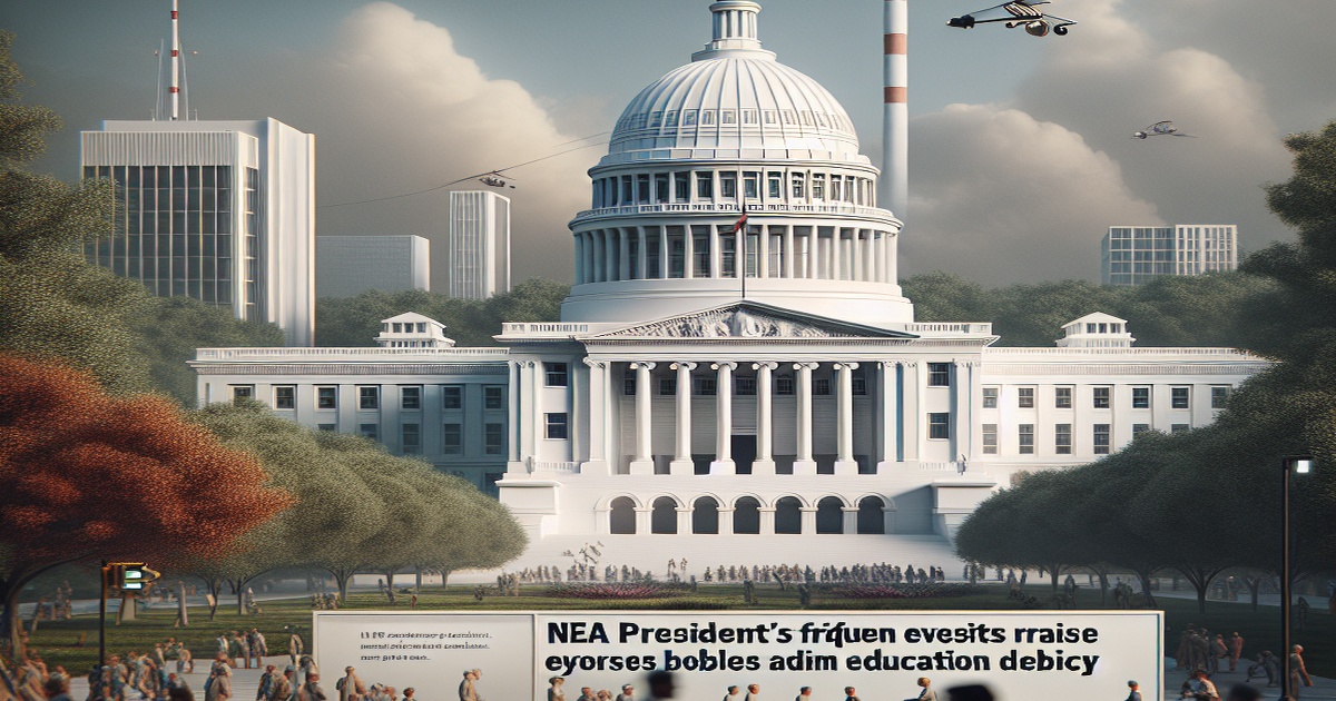 Main image to the post NEA President's Frequent White House Visits Raise Eyebrows Amid Education Policy Debates