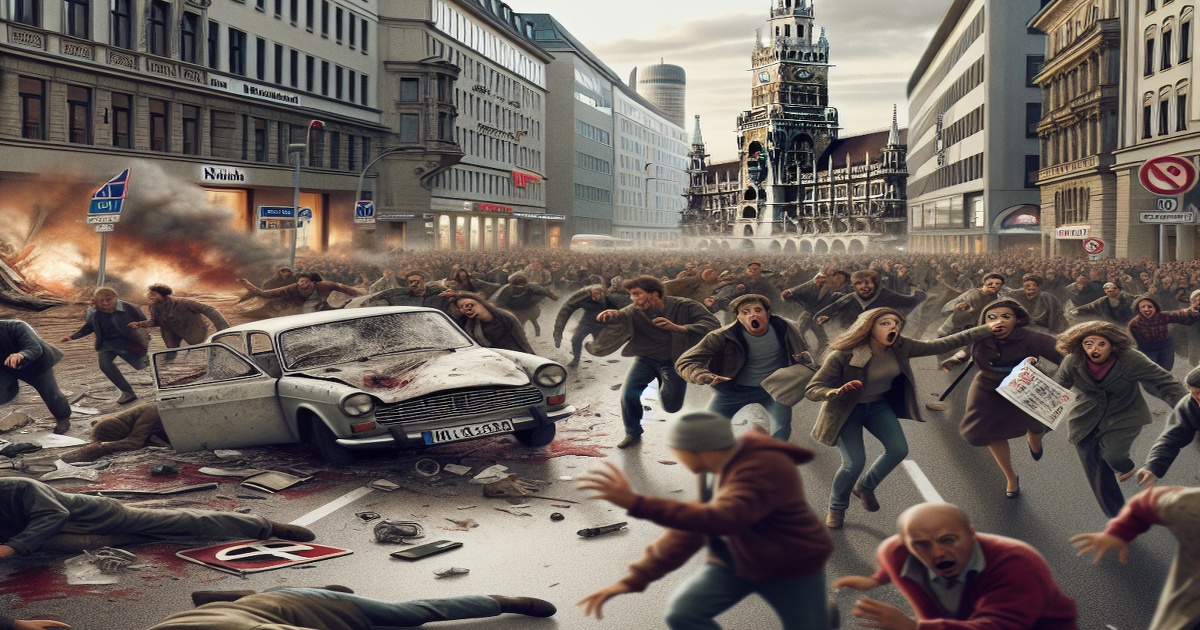 Main image to the post Suspected Deliberate Car Attack at a Munich Union Demonstration