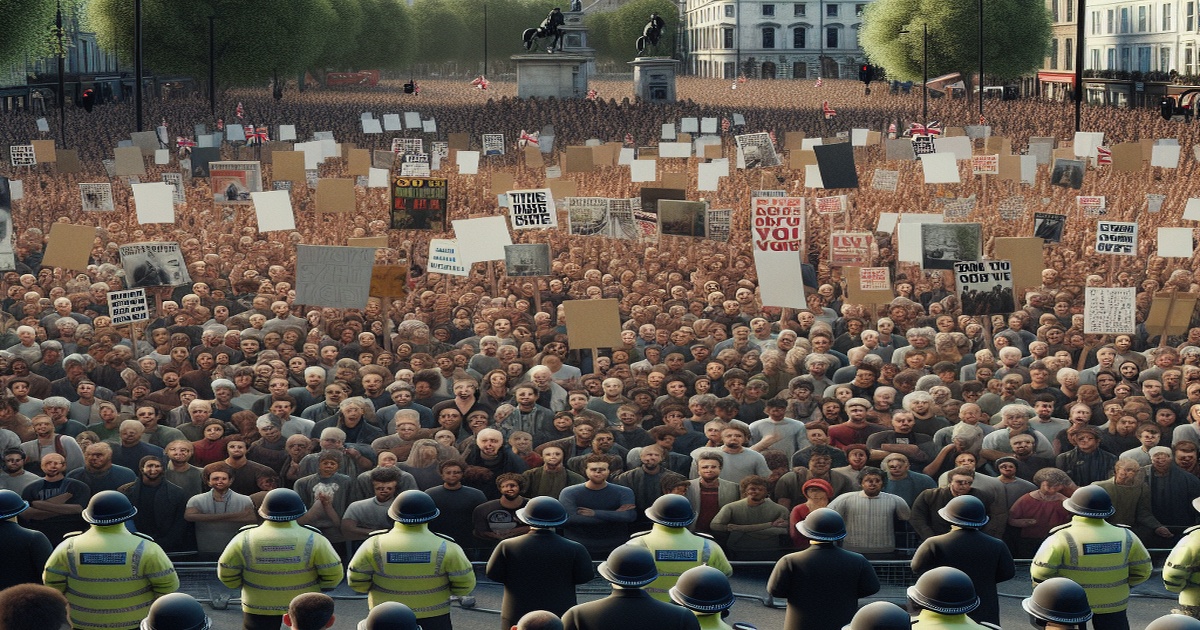 Main image to the post Pro-Palestinian Rally in London Draws Thousands, Over 70 Arrested Ahead of Ceasefire