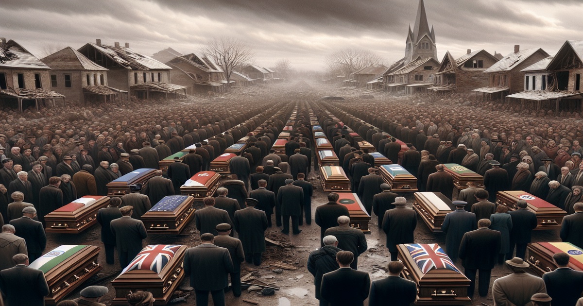 Main image to the post Thousands Gather for Mass Funeral of War Dead, Marking Return of Fallen to Devastated Hometown