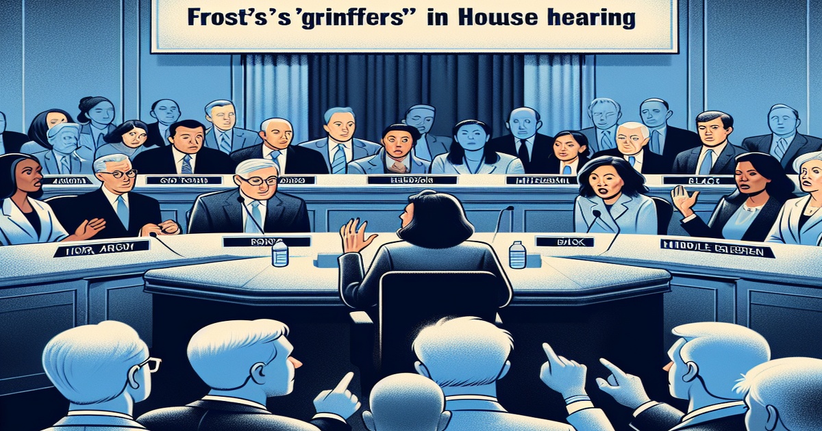 Main image to the post Frost's "Grifter" Remark Sparks Controversy in House Hearing