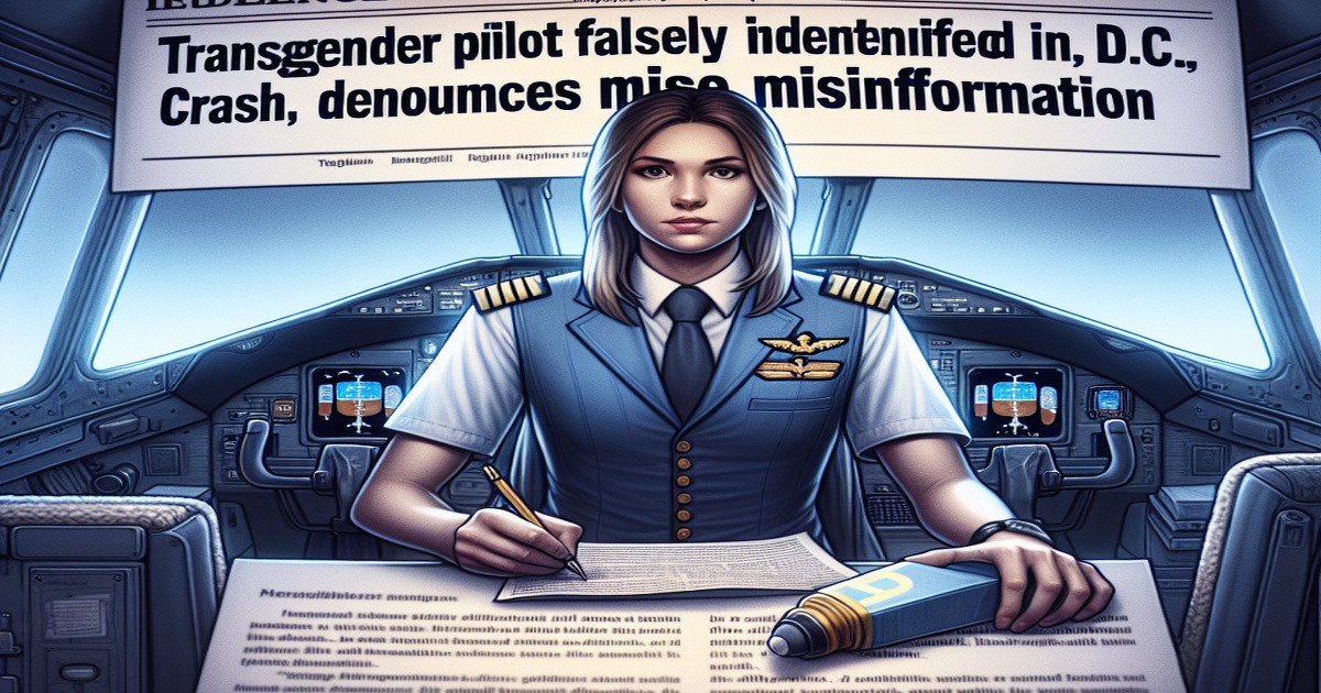 Main image to the post Transgender Pilot Falsely Identified in D.C. Crash, Denounces Misinformation