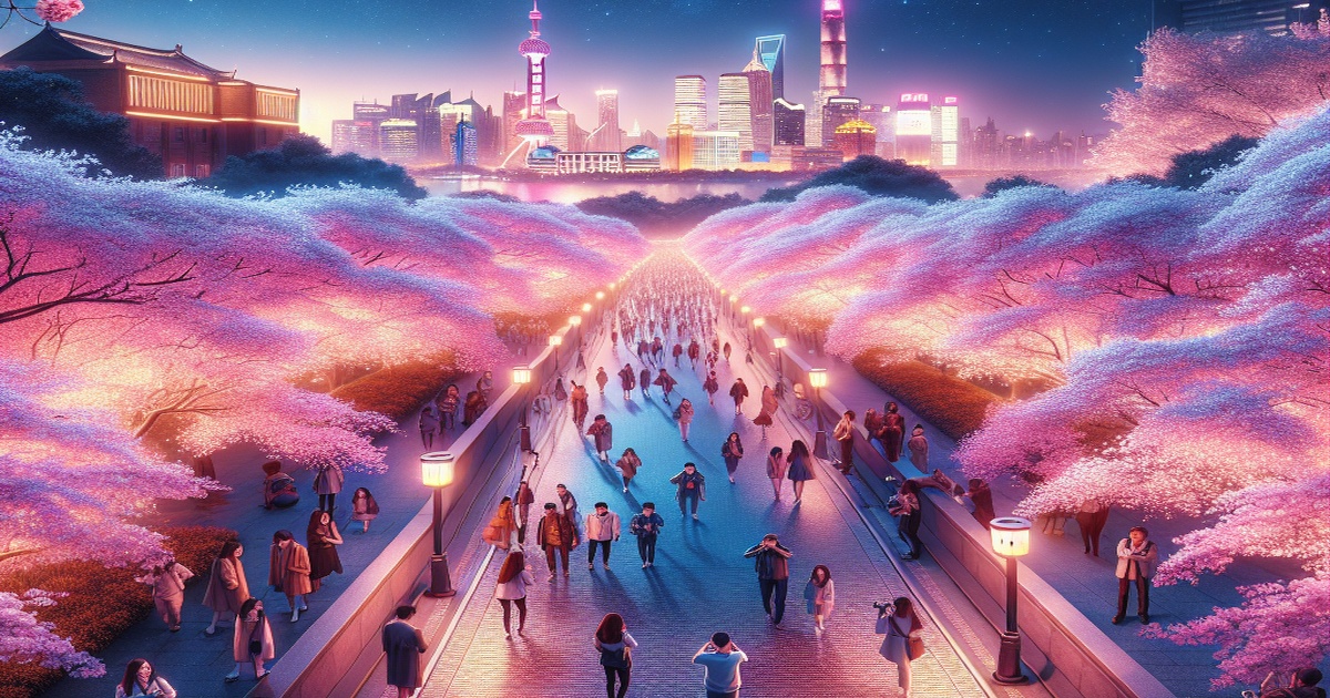 Main image to the post Shanghai Cherry Blossom Festival to Bloom with New Nighttime Experience