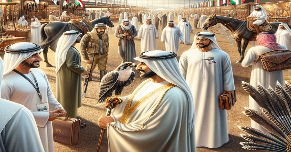 Main image to the post Sheikh Nahyan Bin Mubarak Visits the 21st Abu Dhabi International Hunting and Equestrian Exhibition