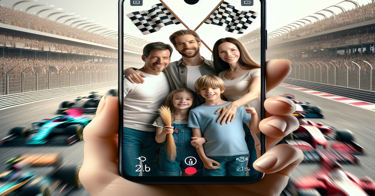 Main image to the post Eugenie's Phone Reveals Family Photo at Bahrain Grand Prix