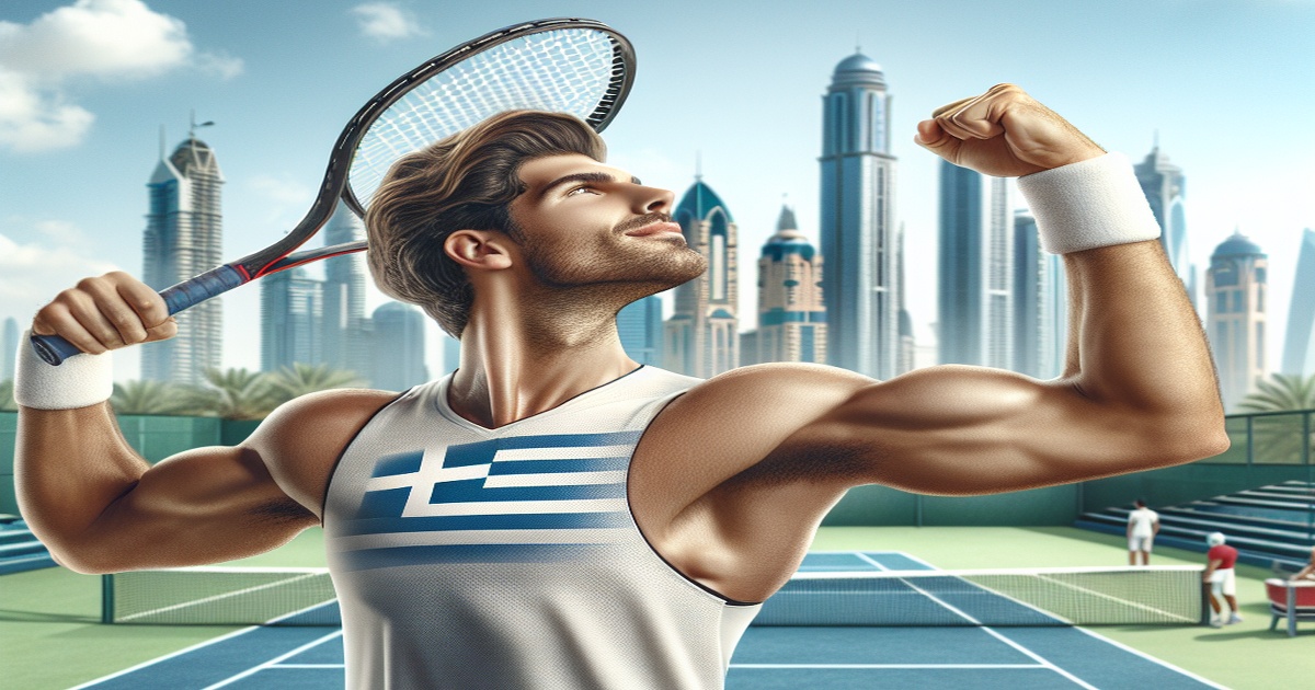 Main image to the post Tsitsipas Ends Title Drought with Dubai Victory, Credits New Racket for Success