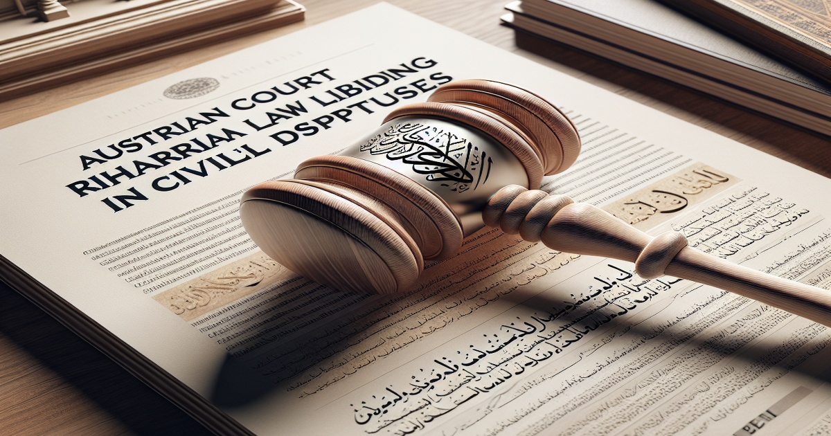 Main image to the post Austrian Court Rules Sharia Law Legally Binding in Civil Disputes