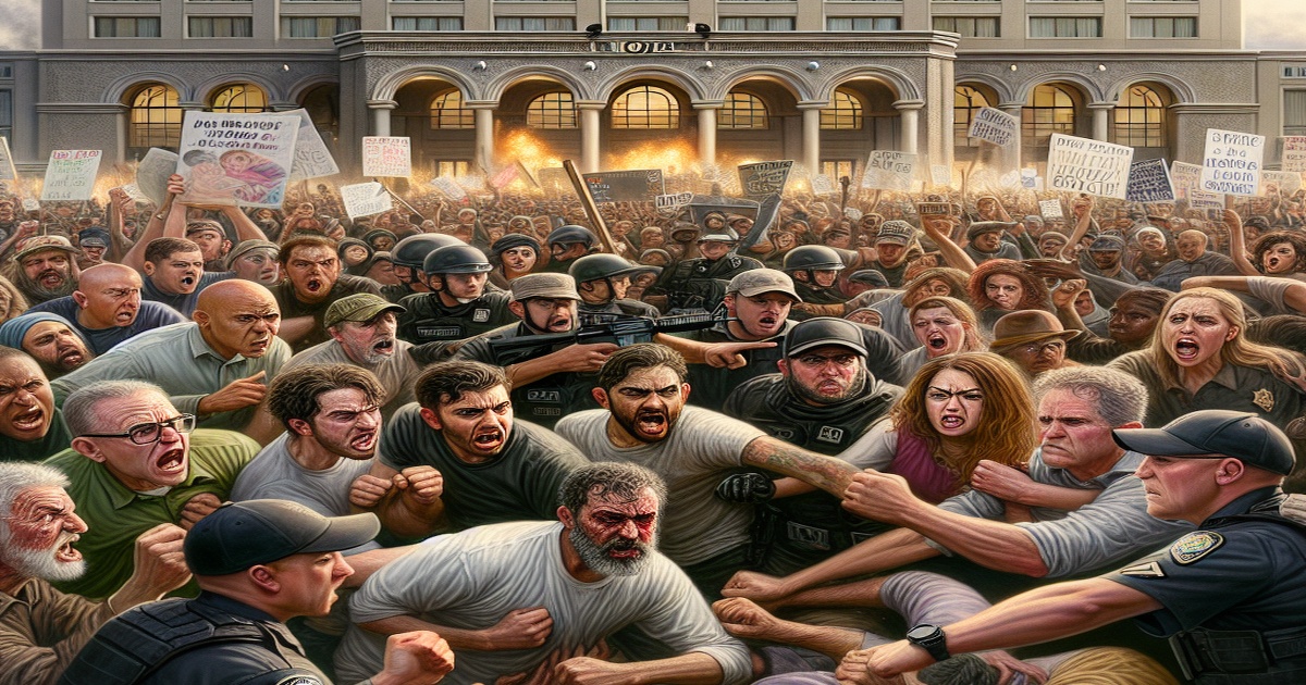 Main image to the post Protest at Migrant Hotel Turns Violent, Leading to Arrests and Condemnation