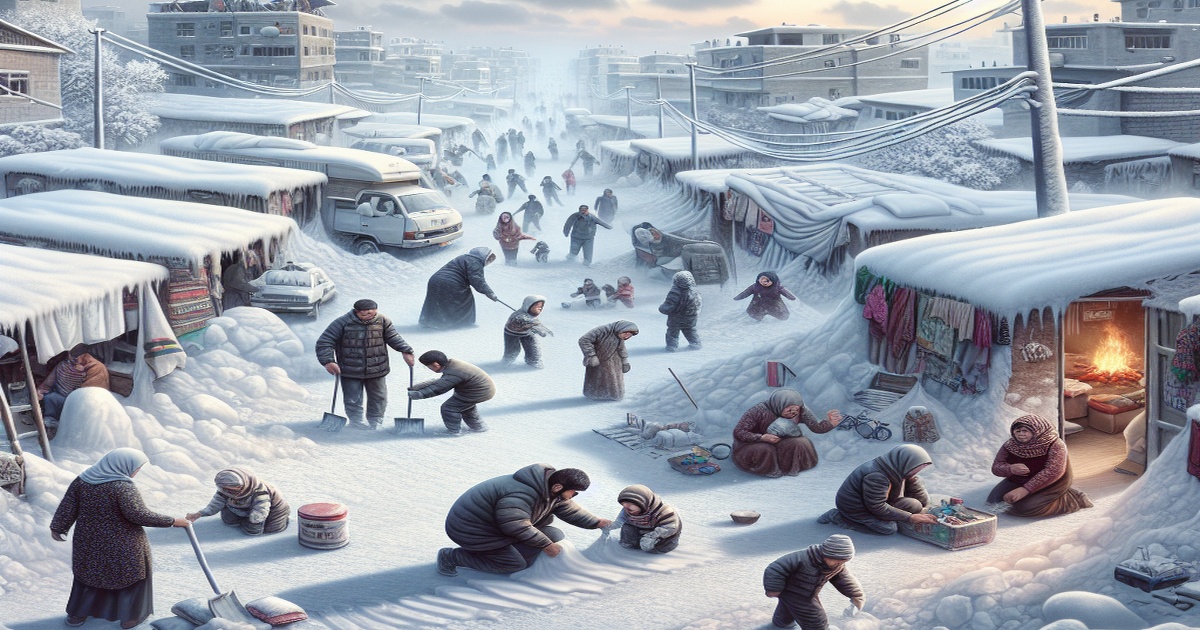 Main image to the post Gaza Faces Freezing Winter Conditions as Displaced Families Struggle to Survive